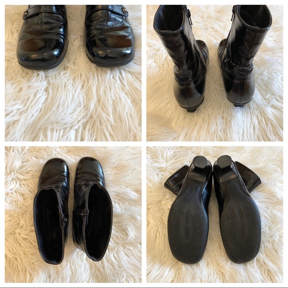 La Canadienne Black Shiny Crackled Calf Boot - Picture 8 of 11